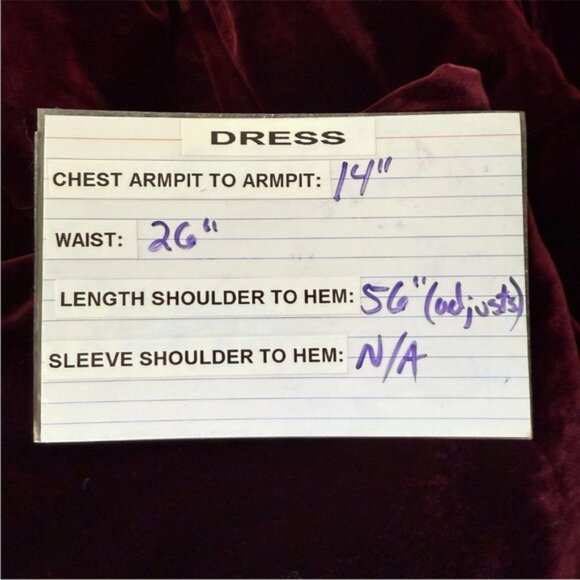 VTG Revelry Velvet Formal Dress Size 4 Maxi Red Goth Glam Y2K Vamp Whimsigoth - Picture 13 of 13